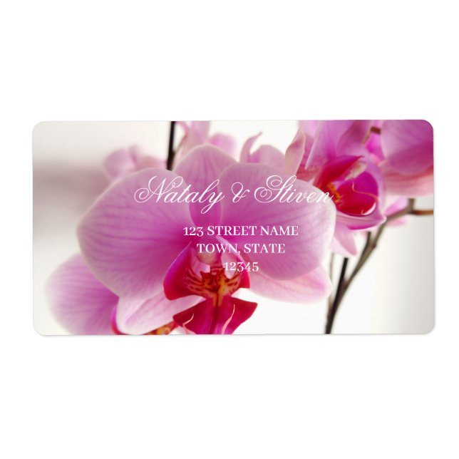 Étiquette de fleurs d'orchidée (Devant)