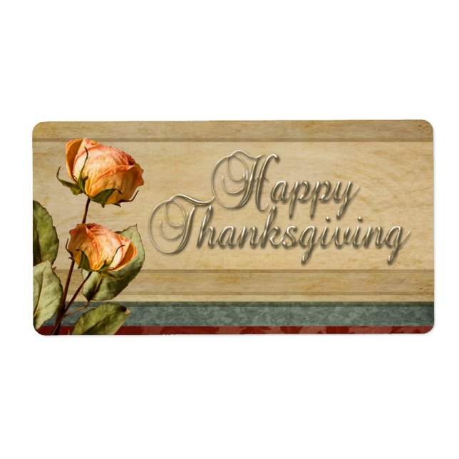 Étiquette de fleurs séchées (Devant)