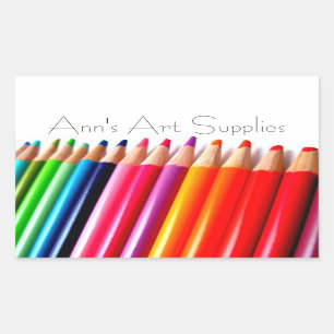 Étiquette de fournitures d'art