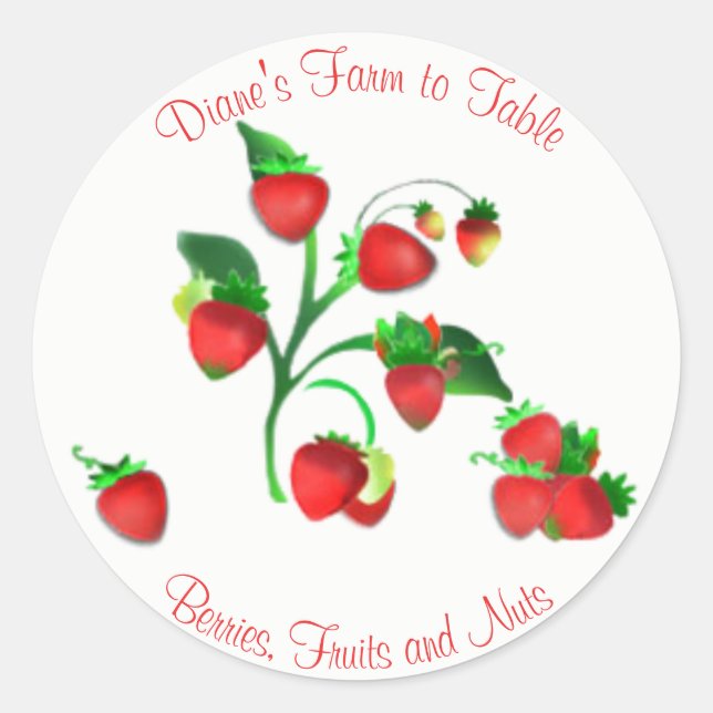 Étiquette de fraises (Devant)