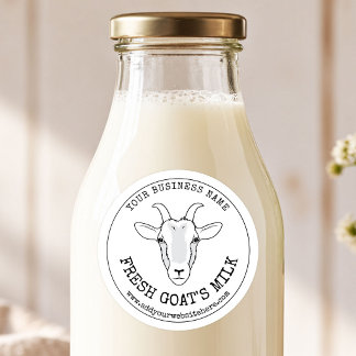 Étiquette de fromage de lait de chèvre de ferme Ru