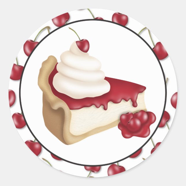Étiquette de gâteau à la tarte cerise (Devant)