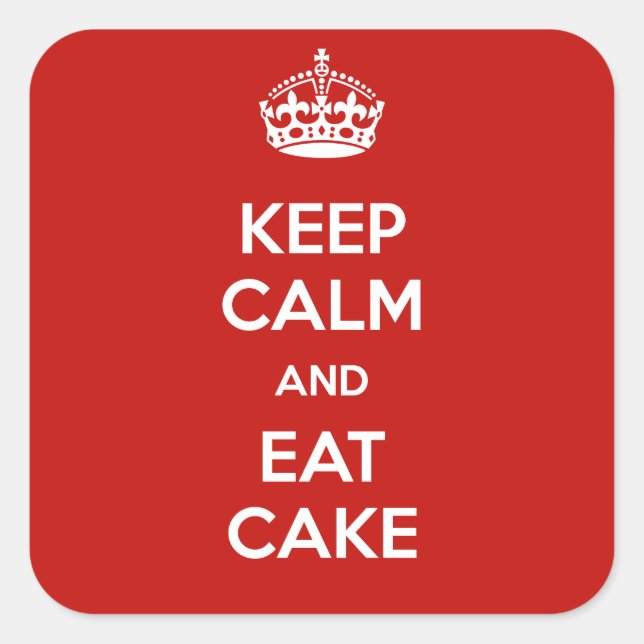Étiquette de gâteau pour le calme et l'alimentatio (Devant)