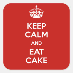 Étiquette de gâteau pour le calme et l'alimentatio