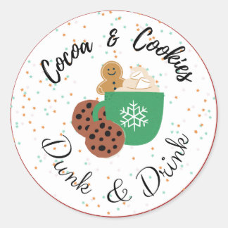 Étiquette de goût de cacao et de biscuit Dunk & Dr