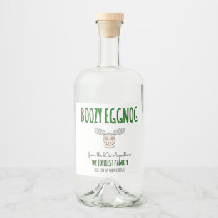 Étiquette de grande bouteille de lait de poule alc