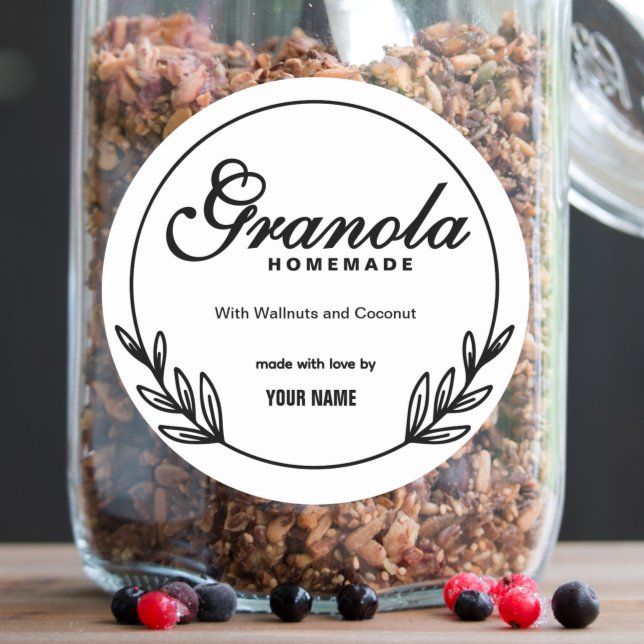 Étiquette de granola maison rustique (Créateur téléchargé)