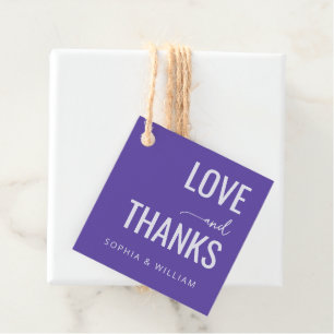 Étiquette de gratitude violet chaud