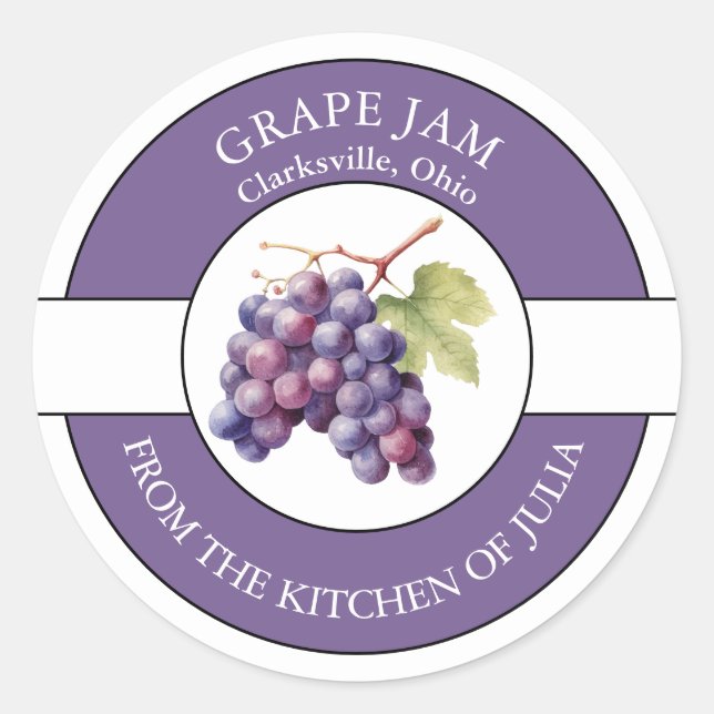Étiquette de jam de raisins (Devant)