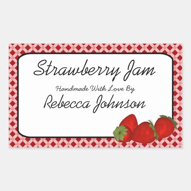 Étiquette de jar personnalisé pour confiture de fr (Devant)