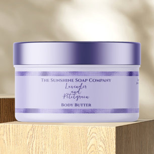 Étiquette de jarre de cosmétique - violet avec hui