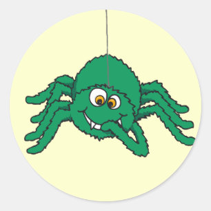 Étiquette de jeu d'araignée verte
