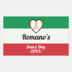 Étiquette de jour de sauce de famille italienne pe