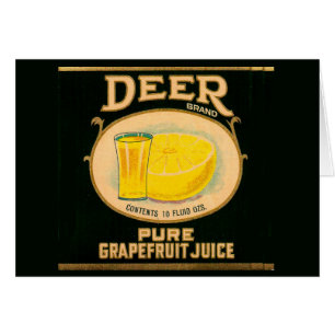 étiquette de jus de pamplemousse de marque Cerfs d