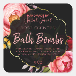 Étiquette de la bombe florale personnalisée