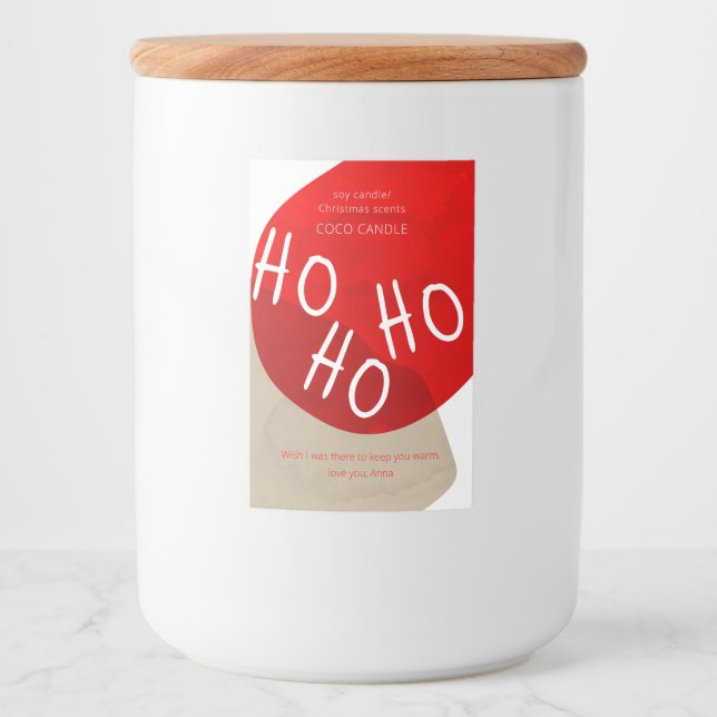 Étiquette de la bougie de Noël (Devant)