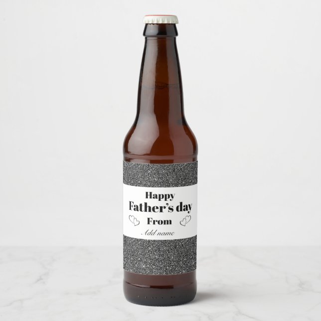 Étiquette de la bouteille de bière de jour du père (Devant)