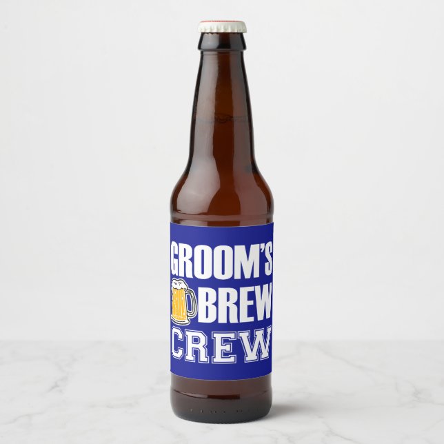 Étiquette de la bouteille de bière Groom's Brew Cr (Devant)