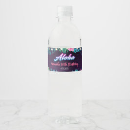 Étiquette de la bouteille d'eau d'anniversaire Neo
