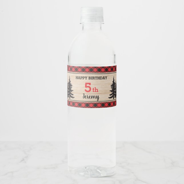 Étiquette de la bouteille d'eau de la fête d'anniv (Devant)