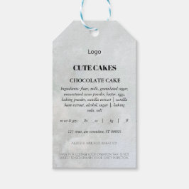 Étiquette de la carte de gâteau du Étiquette alime