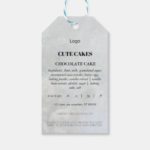 Étiquette de la carte de gâteau du Étiquette alime
