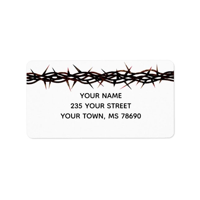 Étiquette de la Couronne d'épines (Devant)