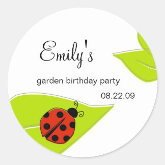 Étiquette de la fête de la dame Bug