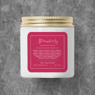 Étiquette de la liste des ingrédients de couleur p