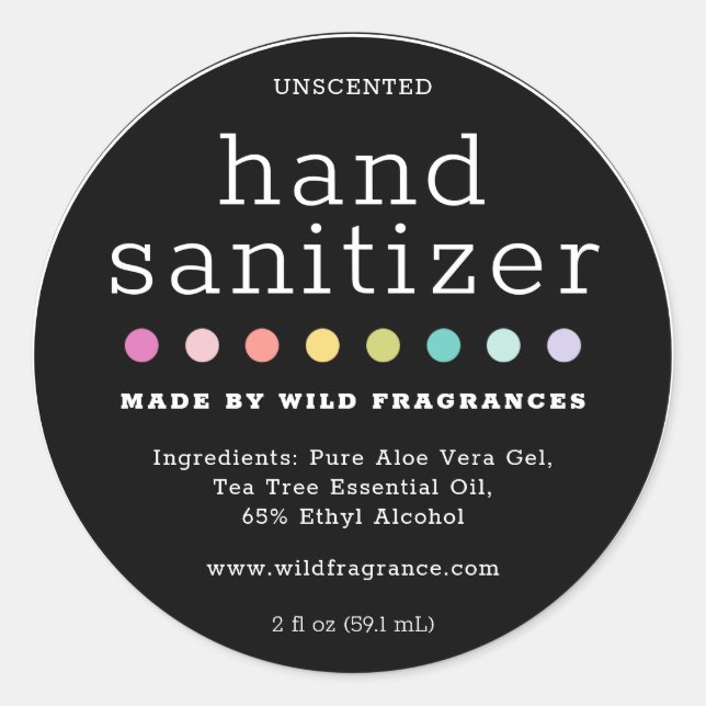 Étiquette de la marque Black Modern Main Sanitizer (Devant)