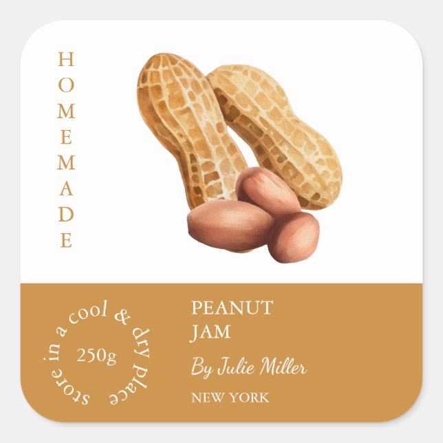 Étiquette de la petite entreprise Peanut (Devant)