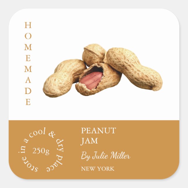 Étiquette de la petite entreprise Peanut (Devant)