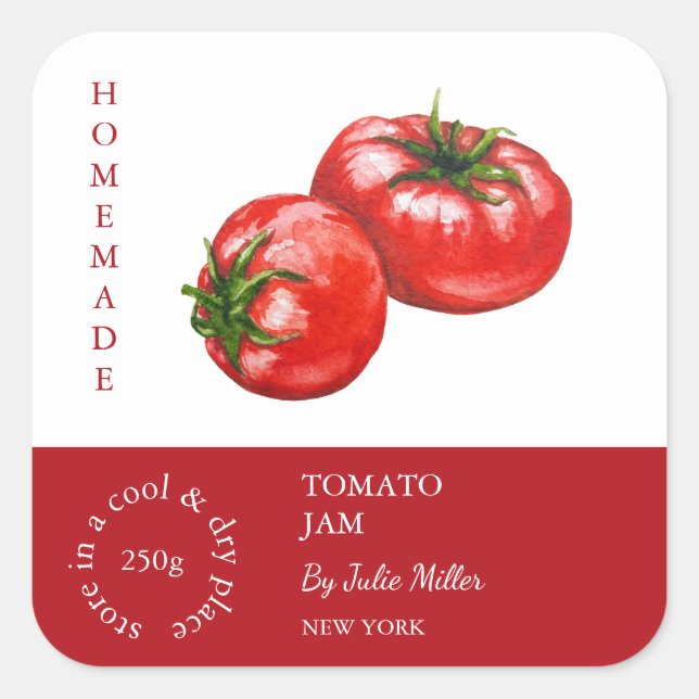 Étiquette de la petite entreprise Tomato (Devant)