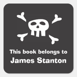 Étiquette de la plaque d'immatriculation de pirate