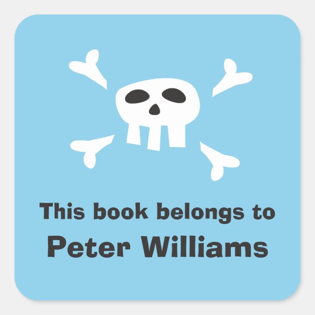 Étiquette de la plaque d'immatriculation de pirate (Devant)