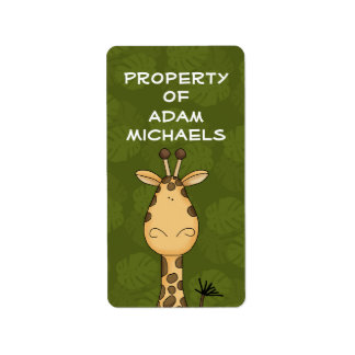 Étiquette de la plaque d'immatriculation Giraffe
