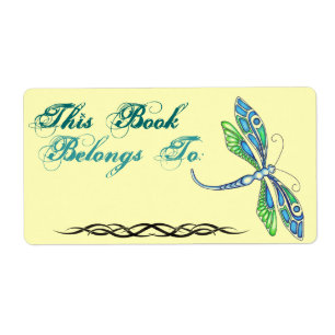 Étiquette de la propriété de la plaque de livre de