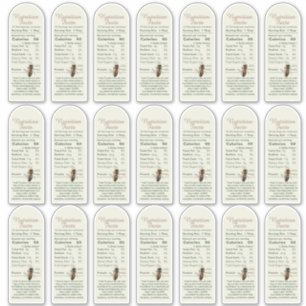 étiquette de la valeur nutritive de 16 oz Bouth Ho