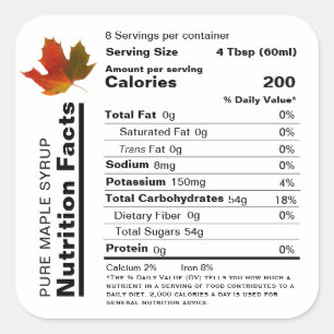 Étiquette de la valeur nutritive modifiable du sir