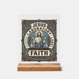 étiquette de laboratoire Jésus Foi étiquette de la