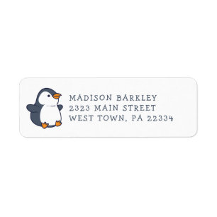Étiquette de l'adresse de retour adorable pour en