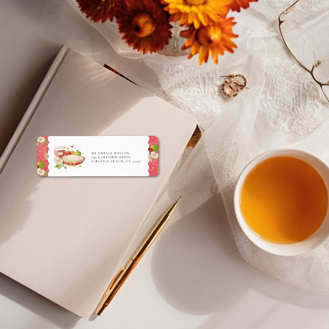 Étiquette de l'adresse de retour Apple of Our Eye (Apple of Our Eye Baby Shower Return. Address Label)