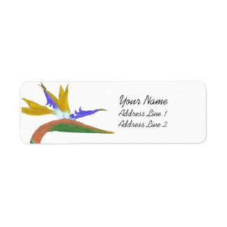 Étiquette de l'adresse de retour Bird Of Paradise