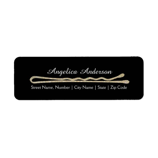 Étiquette de l'adresse de retour Bobby Pin parties (Devant)