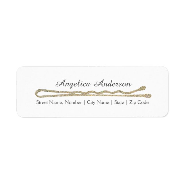 Étiquette de l'adresse de retour Bobby Pin parties (Devant)