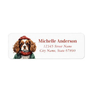 Étiquette de l'adresse de retour Cavalier King Cha