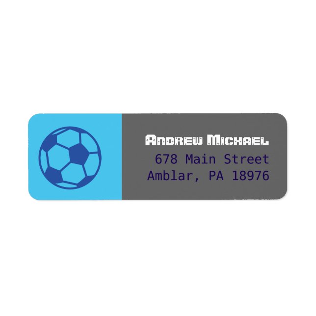 Étiquette de l'adresse de retour cool SOCCER Bar M (Devant)
