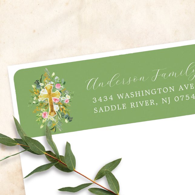 Étiquette de l'adresse de retour croisée des début (Créateur téléchargé)