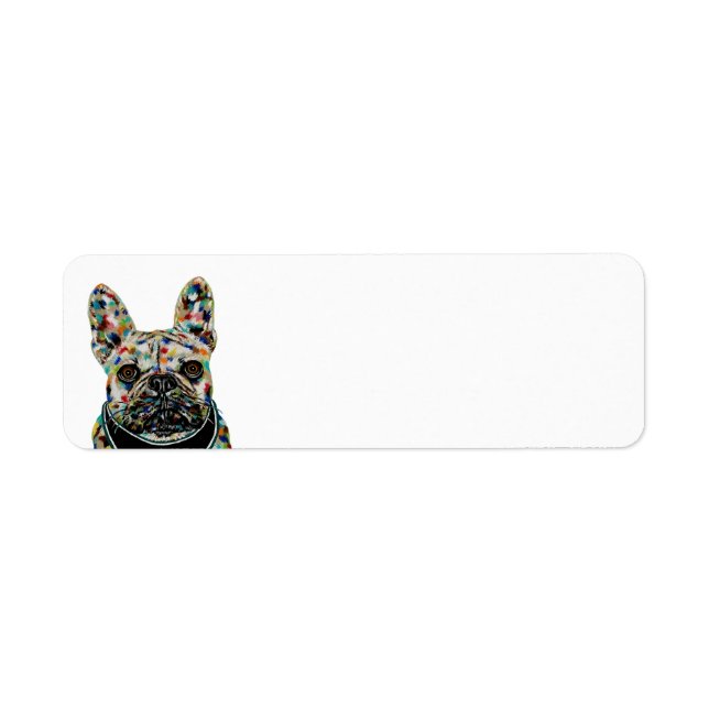 Étiquette de l'adresse de retour de Bulldog en fra (Devant)