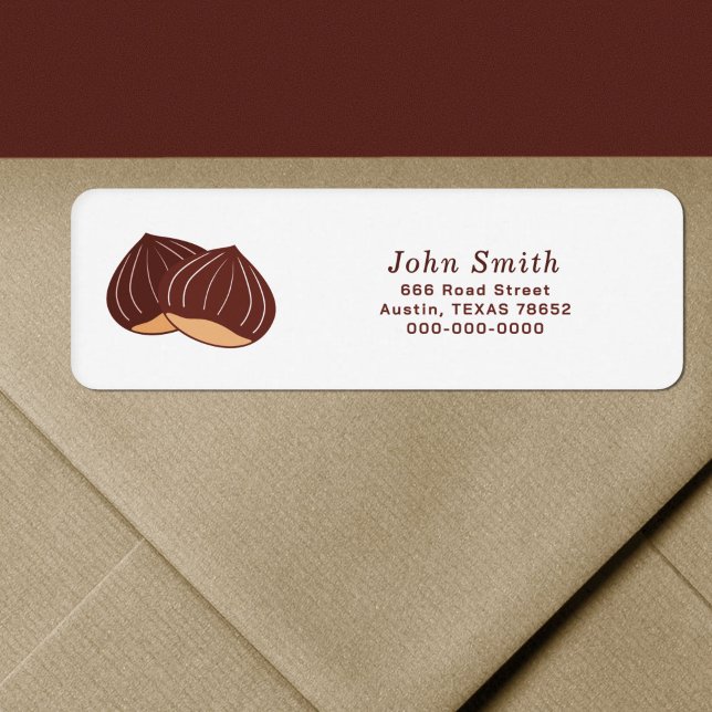 Étiquette de l'adresse de retour de châtaignes (Chestnut Return Address Label)